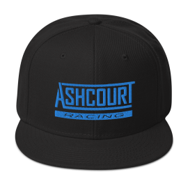Ashcourt Racing Snapback Hat - Black/White/Grey